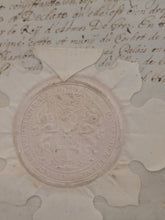 Load image into Gallery viewer, Genealogical Family Tree for Guillaume de Fontaine, Lord of Perroy, and his descendants. Illuminated Manuscript on Parchment, August 3 1696