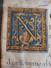 Load image into Gallery viewer, Patent of Nobility for the van Ysdoren or Ysendoren de Bloys Family, Signed by the King's Herald-At-Arms, Delaunay. Illuminated Manuscript on Parchment, September 20 1686
