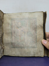 Load image into Gallery viewer, Récit de l'histoire et des Miracles de la Vie de Saint Nizier. The Story of the History and Miracles of the Life of Saint Nizier. Modern Illuminated Manuscript, 19th Century