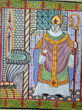 Load image into Gallery viewer, Récit de l'histoire et des Miracles de la Vie de Saint Nizier. The Story of the History and Miracles of the Life of Saint Nizier. Modern Illuminated Manuscript, 19th Century