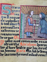 Load image into Gallery viewer, Récit de l'histoire et des Miracles de la Vie de Saint Nizier. The Story of the History and Miracles of the Life of Saint Nizier. Modern Illuminated Manuscript, 19th Century