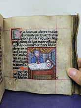 Load image into Gallery viewer, Récit de l'histoire et des Miracles de la Vie de Saint Nizier. The Story of the History and Miracles of the Life of Saint Nizier. Modern Illuminated Manuscript, 19th Century