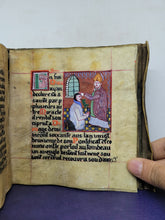 Load image into Gallery viewer, Récit de l'histoire et des Miracles de la Vie de Saint Nizier. The Story of the History and Miracles of the Life of Saint Nizier. Modern Illuminated Manuscript, 19th Century