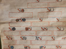 Load image into Gallery viewer, Genealogical Family Tree for the Ancient, Noble, and Knightly Family of Hamme. Manuscript on Parchment, Circa 1755, with additions until the 1870s