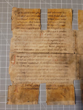 Load image into Gallery viewer, Two Connecting Bifolio Fragments from a Missal. Germany, Circa 1050-1100. Latin Manuscript on Parchment. Spine Linings Recovered from a Binding