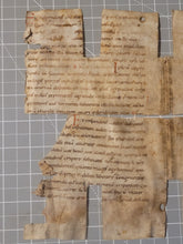 Load image into Gallery viewer, Two Connecting Bifolio Fragments from a Missal. Germany, Circa 1050-1100. Latin Manuscript on Parchment. Spine Linings Recovered from a Binding