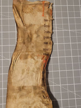 Load image into Gallery viewer, Two Leaf Fragments from the Martyrologium Hieronymianum, Early 13th Century. Manuscript on Parchment. Fragment Recovered from a Binding. 28-Line Format