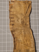 Load image into Gallery viewer, Two Leaf Fragments from the Martyrologium Hieronymianum, Early 13th Century. Manuscript on Parchment. Fragment Recovered from a Binding. 28-Line Format