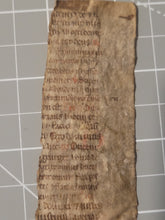 Load image into Gallery viewer, Leaf Fragment from a Liturgical Text, Late 13th to Early 14th Century. France. Latin Manuscript on Parchment. 34 Lines of Gothic Script