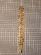 Load image into Gallery viewer, Leaf Fragment from a Medieval Manuscript, Late 13th Century. Latin Manuscript on Parchment. Recovered from a Binding. 60 Lines of Gothic Textura Book Hand