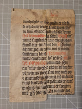 Load image into Gallery viewer, Bifolio Leaf Fragment from a Missal or Breviary, 14th Century. Latin Manuscript on Parchment. 17 Lines of Gothic Script