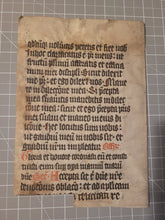 Load image into Gallery viewer, Bifolio Leaf Fragment from a Missal or Breviary, 14th Century. Latin Manuscript on Parchment. 17 Lines of Gothic Script