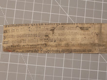 Load image into Gallery viewer, Bifolio Leaf Fragment from a Liturgical Text, 15 Century. Latin Manuscript on Vellum. 6 Lines of Gothic Script. Recovered from a Binding. 5 Lines of Gothic Script