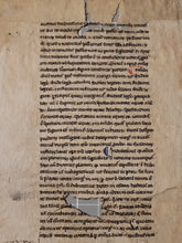 Load image into Gallery viewer, Two Leaves from Caesariensis’ Institutions Grammaticae, 1250. France. Latin Manuscript on Parchment. The Standard Latin Textbook during the Middle Ages