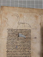 Load image into Gallery viewer, Two Leaves from Caesariensis’ Institutions Grammaticae, 1250. France. Latin Manuscript on Parchment. The Standard Latin Textbook during the Middle Ages