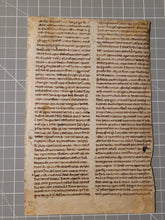 Load image into Gallery viewer, Sermones in Prophetas, Two Leaf Bifolio from an Unidentified Latin Sermon Text on Isaiah 26, 1-3, Late 12th Century. Manuscript on Parchment