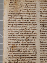 Load image into Gallery viewer, Sermones in Prophetas, Two Leaf Bifolio from an Unidentified Latin Sermon Text on Isaiah 26, 1-3, Late 12th Century. Manuscript on Parchment