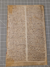 Load image into Gallery viewer, Sermones in Prophetas, Two Leaf Bifolio from an Unidentified Latin Sermon Text on Isaiah 26, 1-3, Late 12th Century. Manuscript on Parchment
