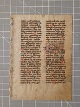 Load image into Gallery viewer, Leaf from a Latin Breviary, 14th Century. Germany, Rhineland. Latin Manuscript on Parchment