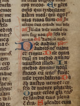Load image into Gallery viewer, Leaf from a Latin Breviary, 14th Century. Germany, Rhineland. Latin Manuscript on Parchment