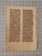 Load image into Gallery viewer, Leaf from a Latin Breviary, 14th Century. Germany, Rhineland. Latin Manuscript on Parchment