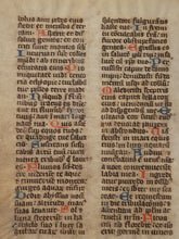 Load image into Gallery viewer, Leaf from a Latin Breviary, 14th Century. Germany, Rhineland. Latin Manuscript on Parchment