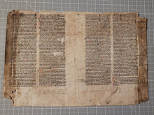 Load image into Gallery viewer, The Summa Fratris Alexandri, or Summa Theologica of Alexander of Hales, Circa 1250-1275. Two Large, Latin Manuscript Bifolios on Parchment from France. Recovered from a Binding