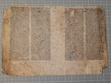 Load image into Gallery viewer, The Summa Fratris Alexandri, or Summa Theologica of Alexander of Hales, Circa 1250-1275. Two Large, Latin Manuscript Bifolios on Parchment from France. Recovered from a Binding