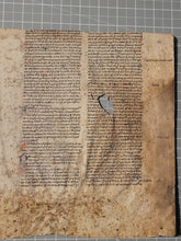 Load image into Gallery viewer, The Summa Fratris Alexandri, or Summa Theologica of Alexander of Hales, Circa 1250-1275. Two Large, Latin Manuscript Bifolios on Parchment from France. Recovered from a Binding