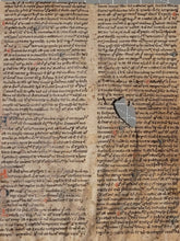 Load image into Gallery viewer, The Summa Fratris Alexandri, or Summa Theologica of Alexander of Hales, Circa 1250-1275. Two Large, Latin Manuscript Bifolios on Parchment from France. Recovered from a Binding