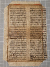 Load image into Gallery viewer, Leaf from Jacobus de Voragine’s Golden Legend, or Legenda Aurea, Late 14th Century. From the Life of Saint Paul the Apostle. Latin Manuscript on Parchment