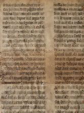 Load image into Gallery viewer, Leaf from Jacobus de Voragine’s Golden Legend, or Legenda Aurea, Late 14th Century. From the Life of Saint Paul the Apostle. Latin Manuscript on Parchment