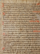 Load image into Gallery viewer, Two Leaves from the Martyrologium Hieronymianum, France, Late 13th Century. With Early Usage of Arabic Numerals. Latin Manuscript on Parchment