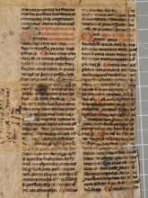 Load image into Gallery viewer, Leaf from Gratian’s Decretum Gratiani, France, Circa 1275-1325. Recovered from a Binding. Manuscript on Parchment. 30 Lines of Gothic Script, and Ornate Initials