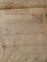 Load image into Gallery viewer, Leaf from a Latin Codex, Possibly the Sextus Liber Decretalium, or Decretales Gregorii IX, Italy, Circa 1300-1325. Glossed Manuscript on Parchment. Recovered from a Binding. 42 Lines of Gothic Script