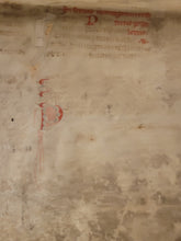 Load image into Gallery viewer, Leaf from a Latin Codex, Possibly the Sextus Liber Decretalium, or Decretales Gregorii IX, Italy, Circa 1300-1325. Glossed Manuscript on Parchment. Recovered from a Binding. 42 Lines of Gothic Script