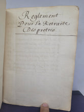 Load image into Gallery viewer, Conferences ou Examens avec des avis sur les plus Grandes obligations des Ecclesiastiques, 1684. Religious Manuscript on the obligations of Ecclesiastics, covering the Diving Office, Mass, and much more.