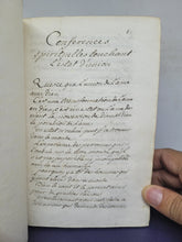 Load image into Gallery viewer, Conférences Spirituelles Touchant l'état d'Union, 18th Century. Manuscript on Paper Regarding Spiritualism