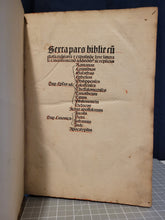 Load image into Gallery viewer, ***RESERVED*** Sexta Pars Biblie cu(m) glosa ordinaria & expositiõe lyre litteralo & morali, 1498