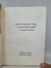 Load image into Gallery viewer, Robertus Caracciolus Opera 1479. Containing Sermones quadragesimales de poenitentia, Sermones de adventu, Sermones de timore divinorum iudiciorum, and much more. Two of Three Complete Works