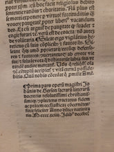 Load image into Gallery viewer, Opera. Prima, Secunda, Tercia Pars, and Inventarium, 1494. Complete works of Jean Gerson, with One Beautiful Ink Initial