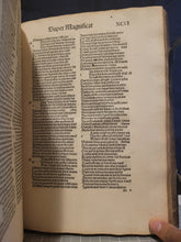 Load image into Gallery viewer, Opera. Prima, Secunda, Tercia Pars, and Inventarium, 1494. Complete works of Jean Gerson, with One Beautiful Ink Initial