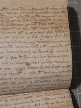 Load image into Gallery viewer, Medieval Charter. Manuscript on Parchment, 1285. Sale of Land by Juliette de Bapalme and Brother Jehan
