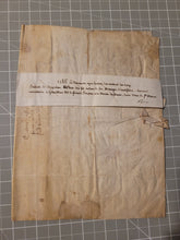 Load image into Gallery viewer, Medieval Charter. Manuscript on Parchment, 1285. Sale of Land by Juliette de Bapalme and Brother Jehan