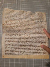 Load image into Gallery viewer, ***RESERVED*** Medieval Charter. Manuscript on Parchment, July 1288. Sale to the Abbey of Saint-Antoine