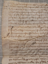 Load image into Gallery viewer, ***RESERVED*** Medieval Charter. Manuscript on Parchment, July 1288. Sale to the Abbey of Saint-Antoine