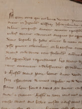 Load image into Gallery viewer, Medieval Charter. Manuscript on Parchment, August 1304. The Sale of a House on Rue Saint-Martin-des-Champs