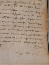 Load image into Gallery viewer, Medieval Charter. Manuscript on Parchment, August 1304. The Sale of a House on Rue Saint-Martin-des-Champs
