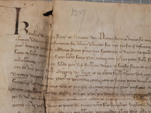 Load image into Gallery viewer, Medieval Charter. Manuscript on Parchment, 1327. Confirmation by King Charles IV Regarding a Donation