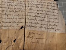 Load image into Gallery viewer, Medieval Charter. Manuscript on Parchment, 1327. Confirmation by King Charles IV Regarding a Donation